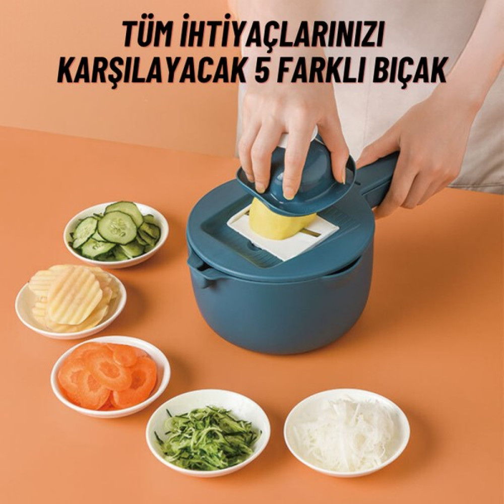 Dekohop Çok Fonksiyonlu Sebze Meyve Doğrayıcı-Dilimleyici Rendeleme Kesme Süzgeç Mutfak Seti 10 Parça Mutfak Gereçleri Fiyatı