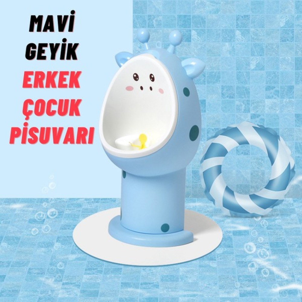 Dekohop Erkek Çocuk 1-6 Yaş Tuvalet Eğitimi Eğlenceli Duvar Askılı Pisuvar - Mavi Bebek Lazımlık Fiyatı