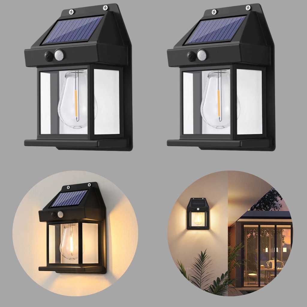 Dekohop Güneş Enerjili Bahçe Aydınlatması 2 Li Paket Aplik Dekor Solar ve Sensörlü Bahçe Balkon ve Garaj Lambası Aplikler Fiyatı
