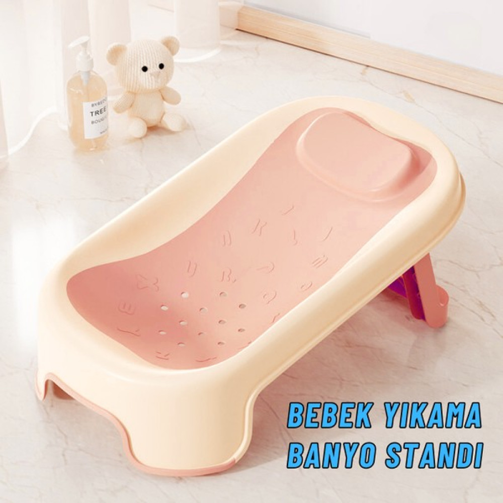Dekohop Katlanabilir Silikon Bebek Besleme ve Yıkama Banyo Oturağı Alt Değiştirme Sehpası - Pembe Bebek Banyo Küveti Fiyatı