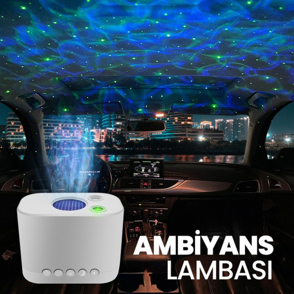 Dekohop Led Animasyon Projektör Uzay Gece Ve Parti Ambiyans Lambası Beyaz Gece Lambası Fiyatı