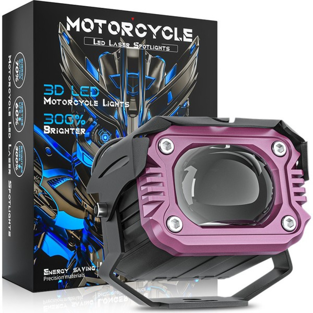 Dekohop Motosiklet Çakar Modlu Lazer LED Sis Farı 2 Adet Çift Renk Beyaz Sarı Ultra Güçlü Sis Farı Motorsiklet Lambaları Fiyatı
