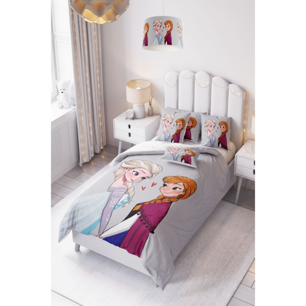Dekomingo Açık Gri Elsa ve Anna Bebek ve Çocuk Odası Nevresim Takımı ( Çarşaflı ) - Renkli - 160 x 220 cm Nevresim Takımı Fiyatı