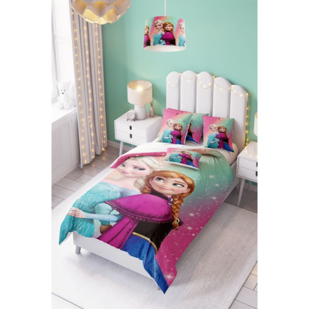 Dekomingo Gökkuşağı Elsa ve Anna Bebek ve Çocuk Nevresim Takımı ( Çarşaflı ) - Renkli - 160 x 220 cm Nevresim Takımı Fiyatı