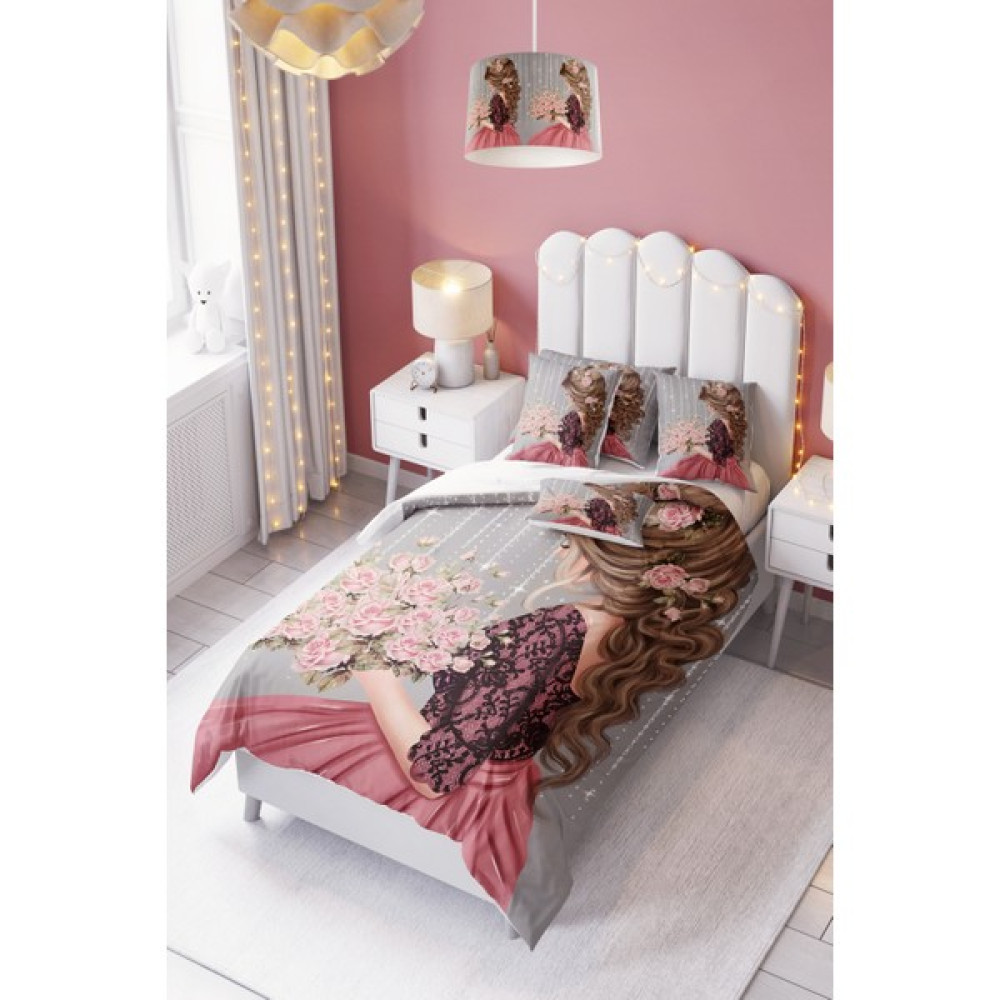 Dekomingo Kız Desenli Bebek ve Çocuk Nevresim Takımı ( Çarşaflı ) - Renkli - 160 x 220 cm Nevresim Takımı Fiyatı