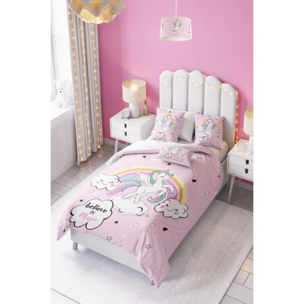 Dekomingo Sihirli Unicorn Çocuk ve Bebek Odası Nevresim Takımı ( Çarşaflı ) - Renkli - 160 x 220 cm Nevresim Takımı Fiyatı