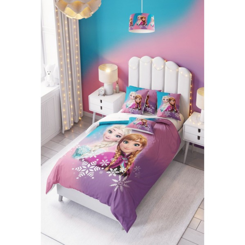 Dekomingo Üç Renkli Gökkuşağı Elsa ve Anna Bebek ve Çocuk Odası Nevresim Takımı ( Çarşaflı ) - 160 x 220 cm Nevresim Takımı Fiyatı
