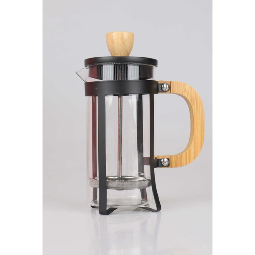 Dekomus Özel Tasarım Bambu Detaylı Çelik Cam French Press - Ahşap Rengi - 1 Oto Boyaları Fiyatı
