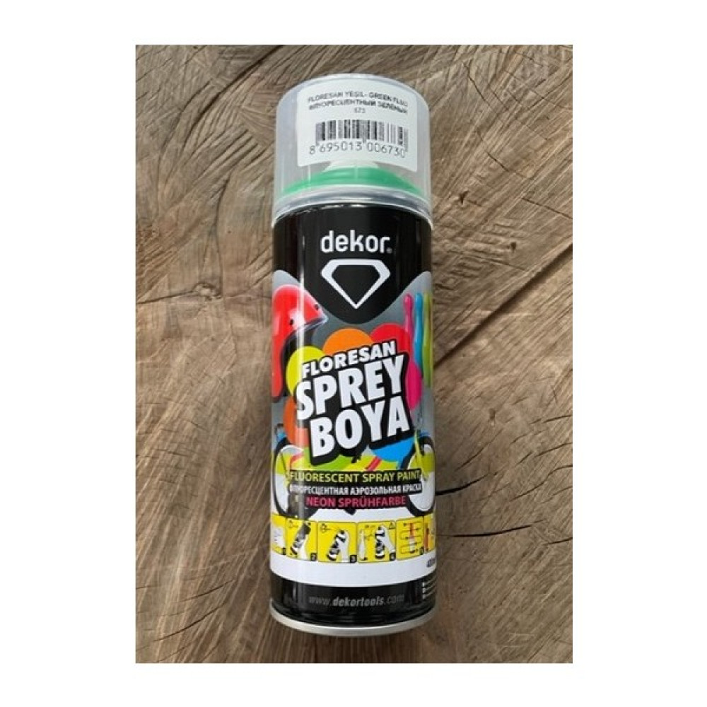 Dekor 400ML Floresan Yeşil Sprey Boya Yeşil Efekt Sprey Boya Oto Boyaları Fiyatı
