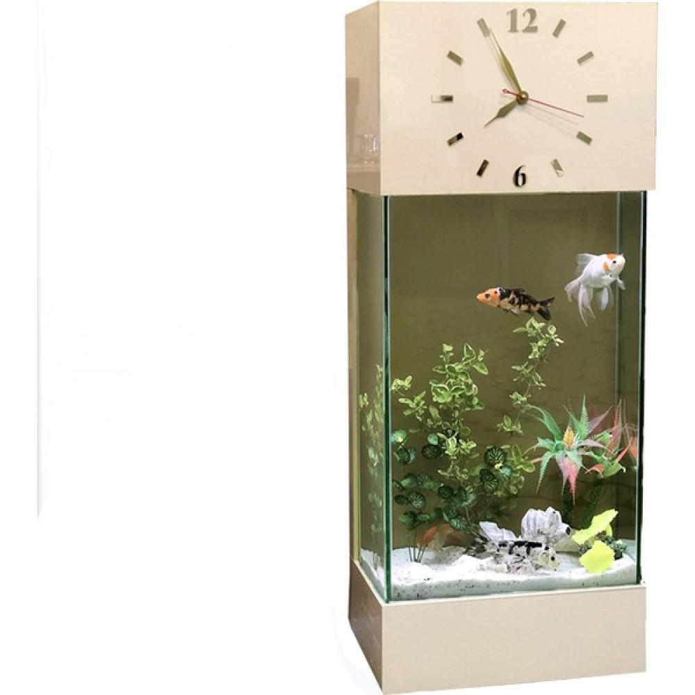 Dekor Akvaryum LED Işıklı Ful Set, Saat Kule Akvaryum DEKA-378 Ekru Krem Evcil Hayvan Ürünleri Fiyatı