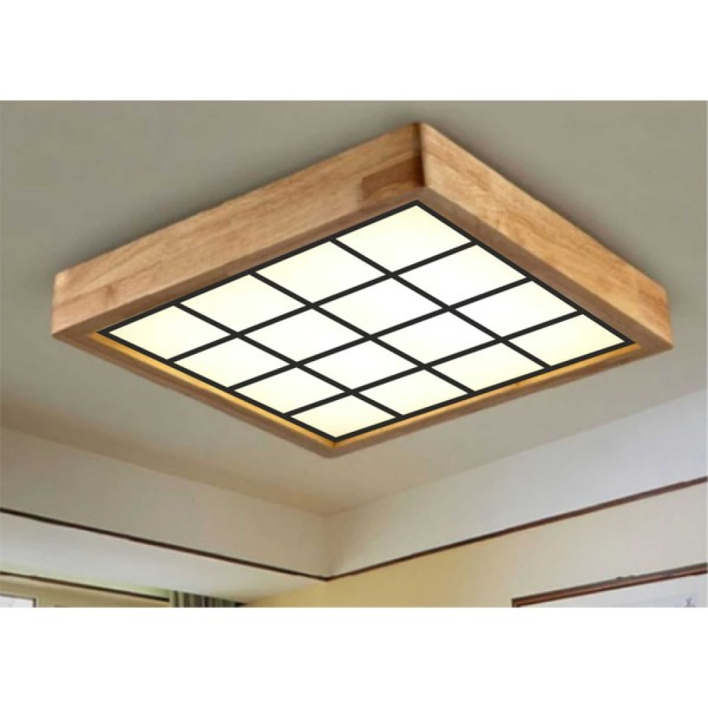 Dekor Olsun Ahşap Çerçeve Tavan LED Aydınlatma Avize 30*30CM Karedesen 6500K Beyaz Işık 3030KAREDÜZ Avize Fiyatı