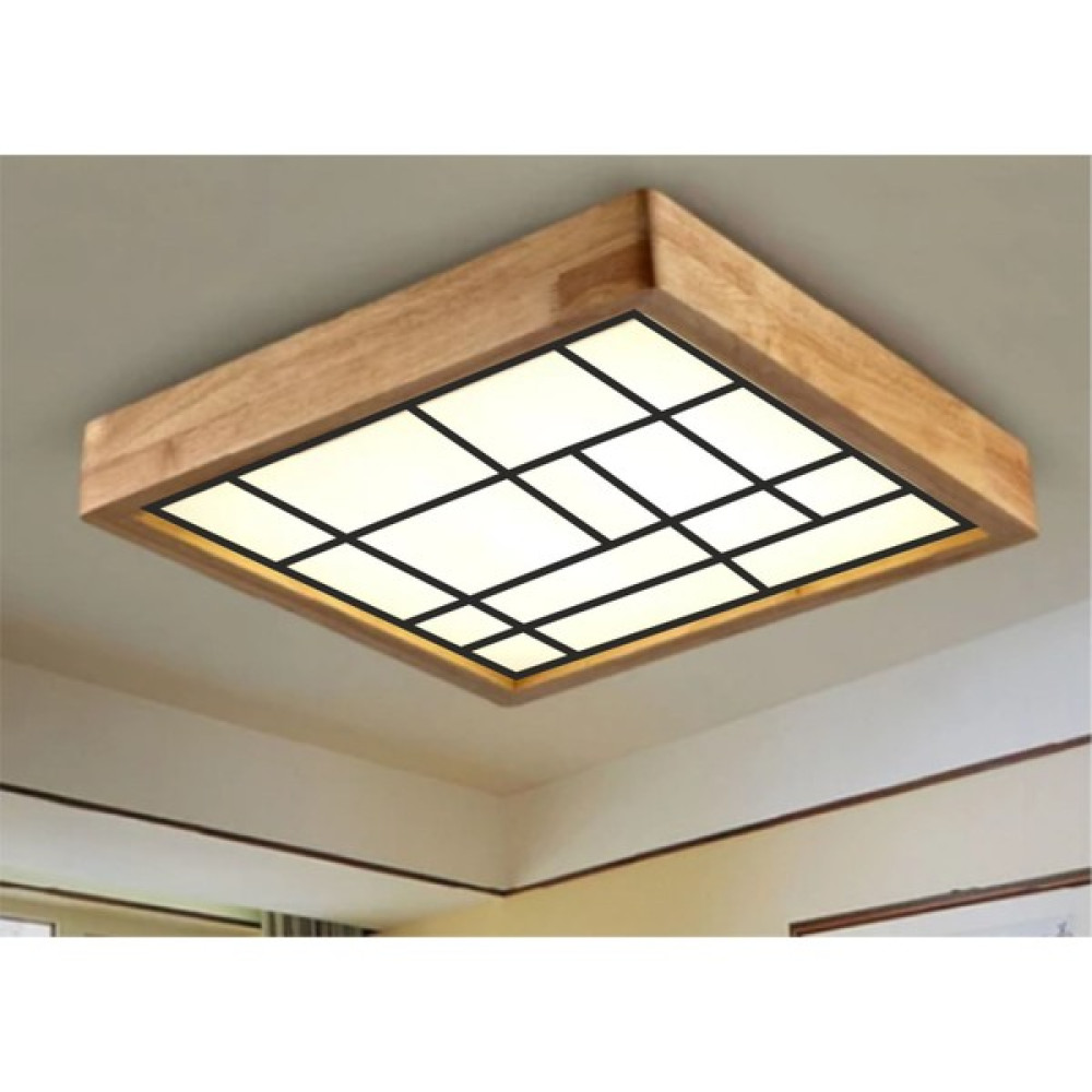 Dekor Olsun Ahşap Çerçeve Tavan LED Aydınlatma Avize 30*30CM Salon Mutfak Balkon Beyaz 6500K Işık AV3030TEKLIDEKOR Olsun Avize Fiyatı