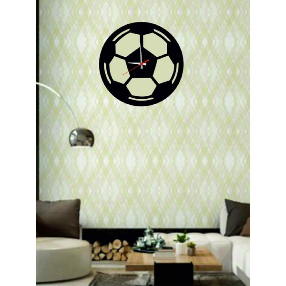 Dekor Treni Futbol Topu Dekoratif Ahşap Duvar Saati - Ceviz Ağacı - 30 x 30 cm Dekoratif Saat Fiyatı