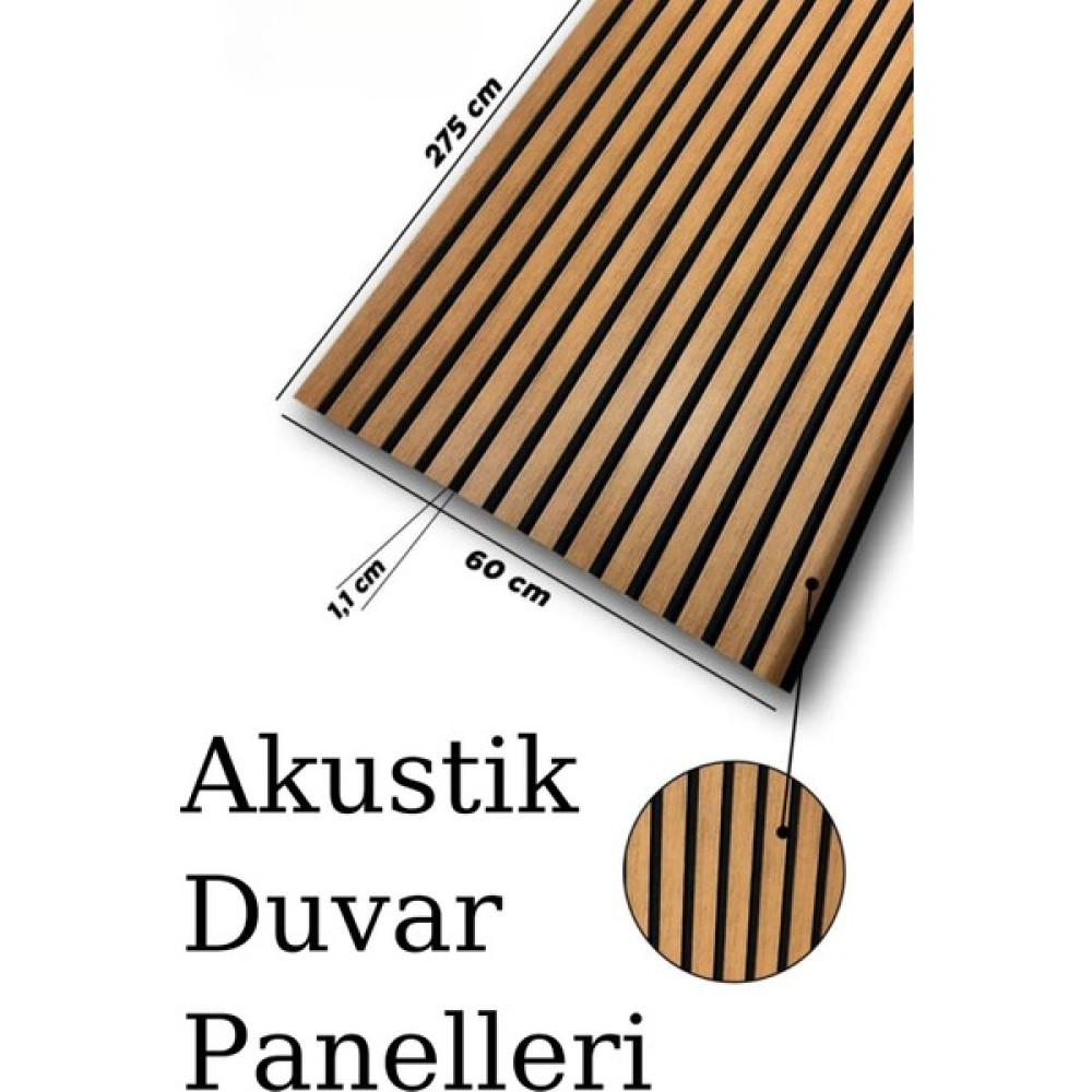 Dekorafence Akustik Duvar Paneli Lambri Duvar Paneli Antrasit 60*275 cm - 60x275 - Ahşap Ofis Mobilya Aksesuarları Fiyatı
