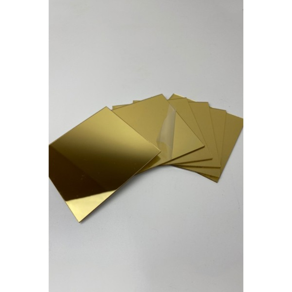 dekoralife Dekoratif Pleksi Ayna Gold 20X20 cm (4 Adet) Ayna Fiyatı