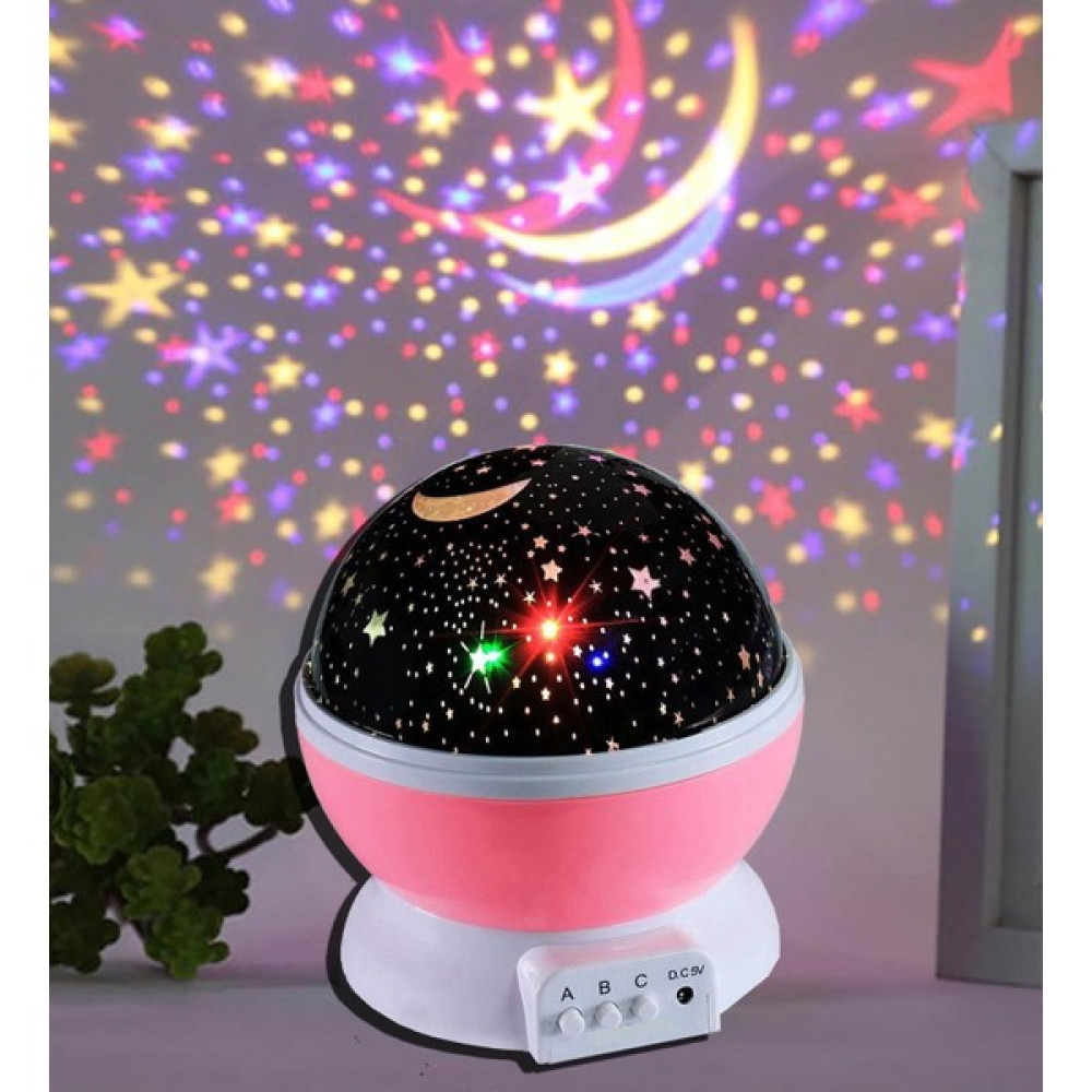 Dekoranya Starmaster Klc-03 3 x Kalem Pilli + 5 Volt Yıldız Yansıtmalı Küre Tip Gece Lambası - Koyu Pembe Gece Lambası Fiyatı
