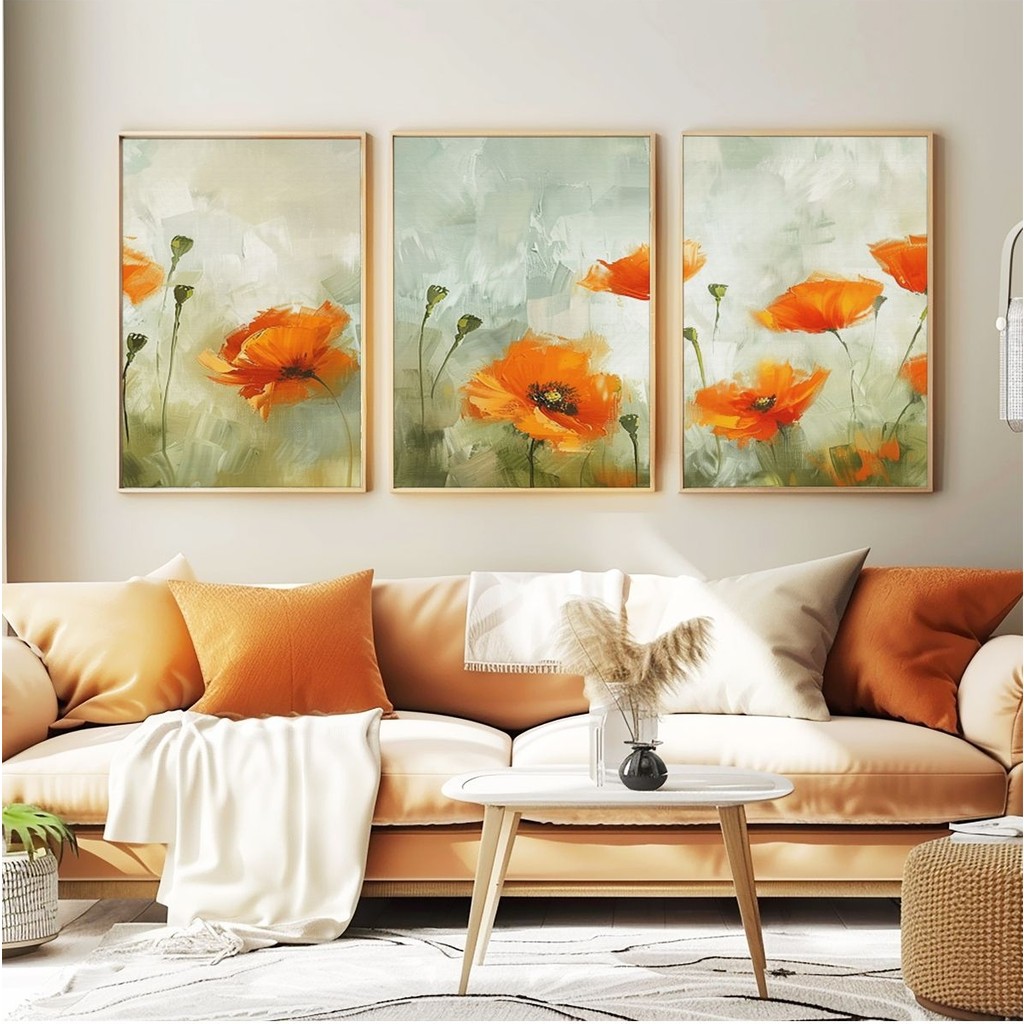 Dekoratif 3lü Tablo,ahşap Çerçeveli,soyut Tablo,duvar Tablo,duvar Susu,mutfak Tablo Cerceveli Tablo - 50 x 70 Kanvas Tablo Fiyatı