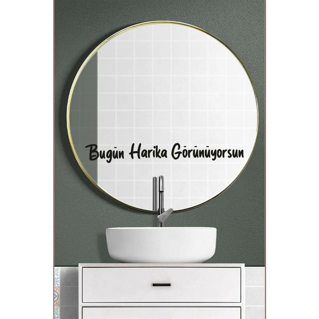 Dekoratif Ayna Sticker Bugün Harika Görünüyorsun Yazısı Motivasyon Cam Sticker - Siyah - 40 x 400 cm SSD / Solid State Drive Fiyatı