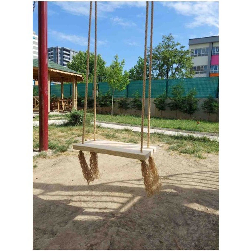 Dekoratif Doğal Ahsap Jüt Ipli Park Bahçe Balkon Salıncağı Büyük Boy Bahçe Salıncağı Fiyatı