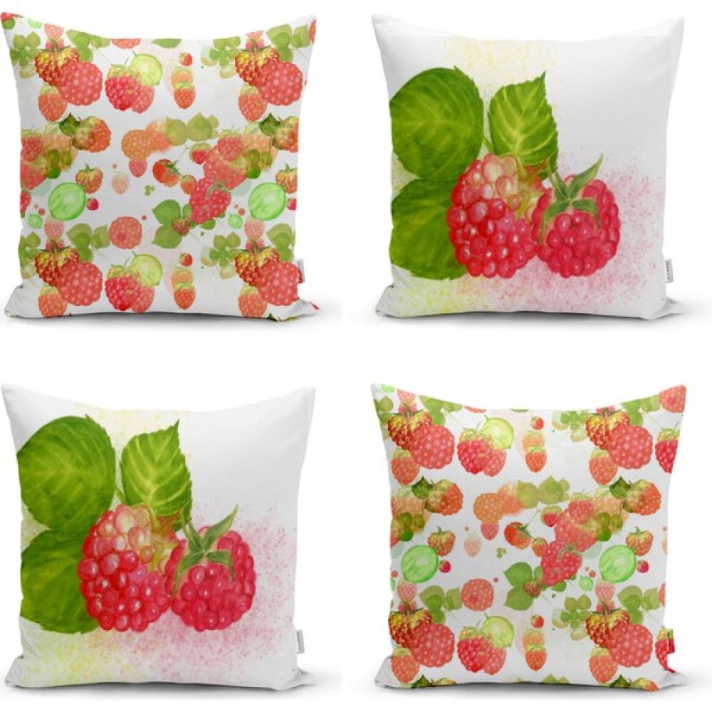 Dekoratif Kırlent Özel Tasarım 4 Lü Kombin Set Kırlent Kılıfı - 43 x 43 cm - Renkli Kırlent / Mobilya Yastığı Fiyatı