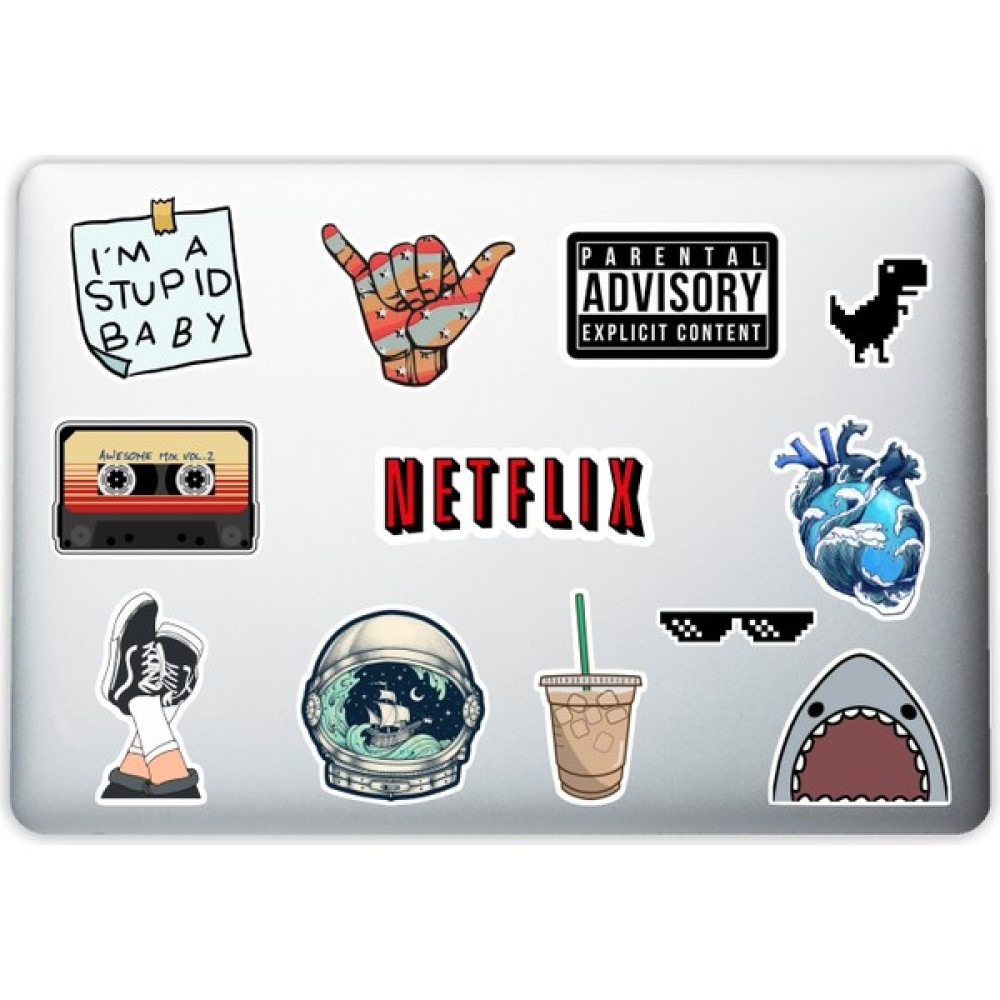 Dekoratif Laptop Notebook Tablet Telefon Sticker Set 02 - 21 x 17 cm Sticker Fiyatı