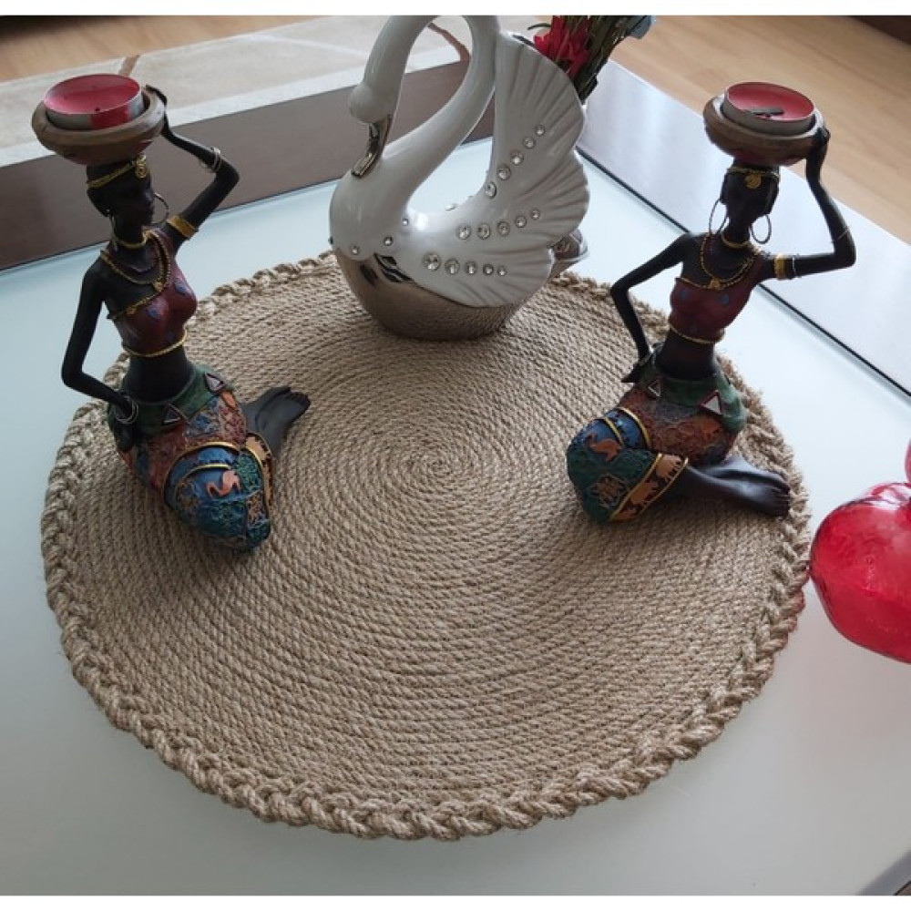 Dekoratif Örtü, Hasır Runner, Masa Örtüsü, Mutfak Örtüsü, Sehpa Konsol Örtüsü - 48X48 cm - 48 x 48 cm - Bej Masa Örtüsü Fiyatı