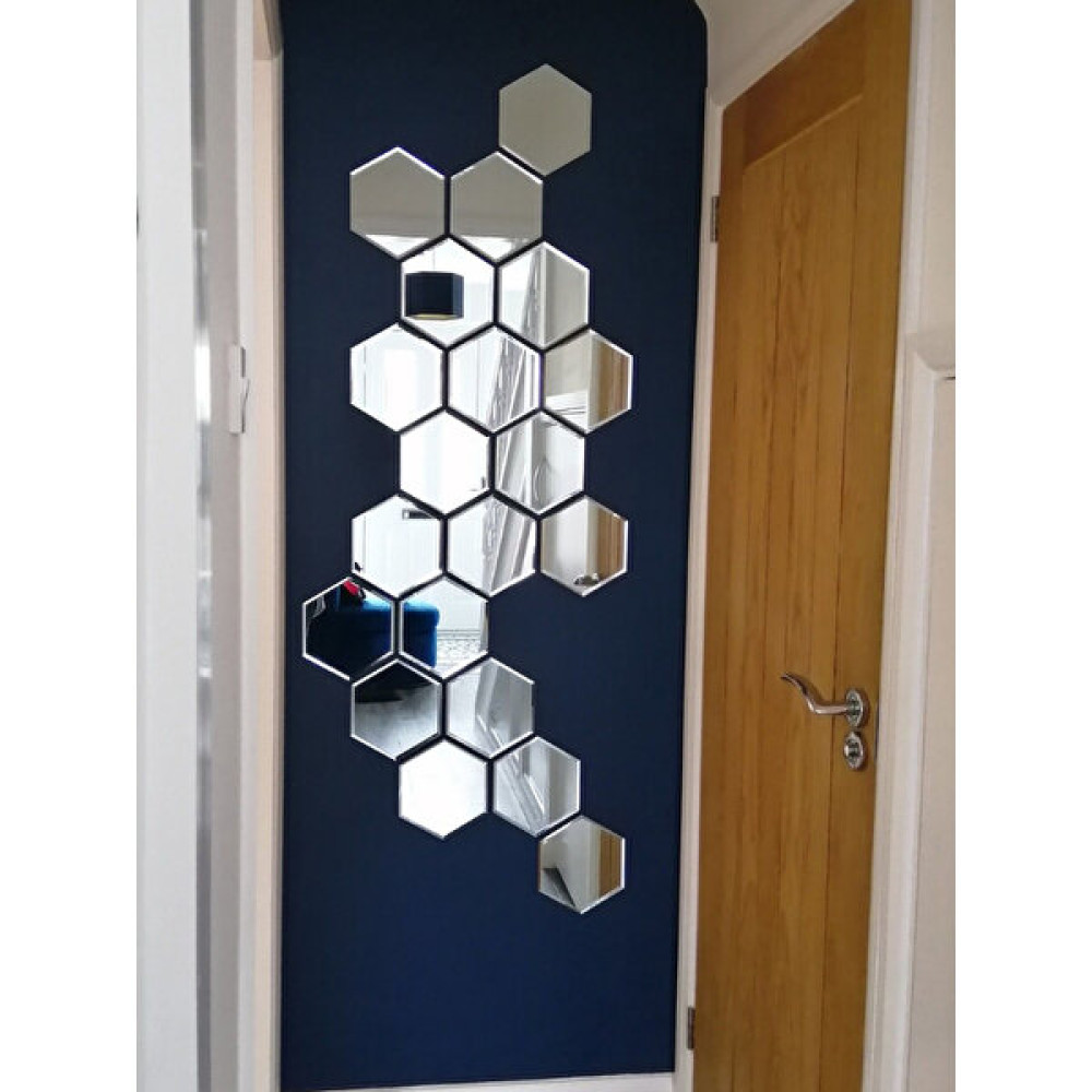 Dekoratif Pleksi Altıgen Bal Peteği Ayna 12 Adet 11X12.5CM Gümüş Ev & Dekorasyon Aksesuarları Fiyatı