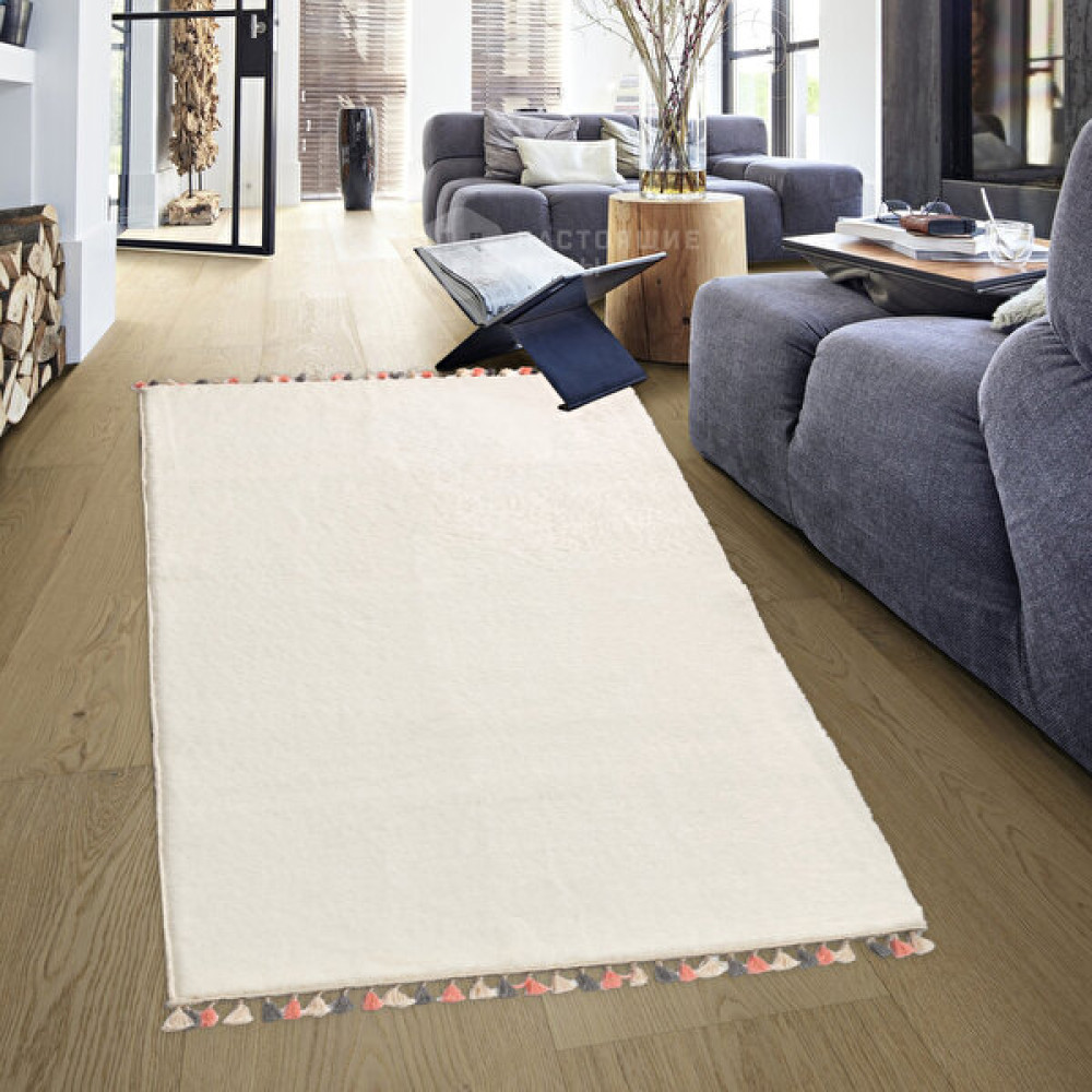 Dekoreko Alanur Home Tokyo Süpersoft Saçaklı Halı Krem - 80 x 150 cm Salon Halısı Fiyatı