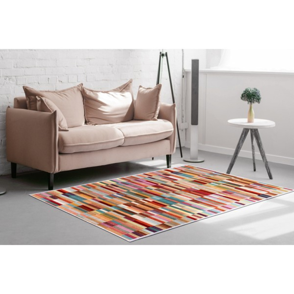 Dekoreko Ipek Saçaksız Yıkanabilir Kaymaz Taban Halı 1620 Renkli - 80 x 120 cm Salon Halısı Fiyatı