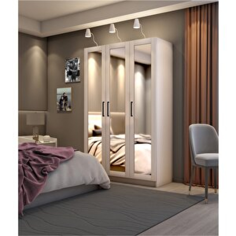 Dekorex Beyaz 3 Ayna Kapaklı Gardırop Mnt312a Gardrop & Dolap Fiyatı