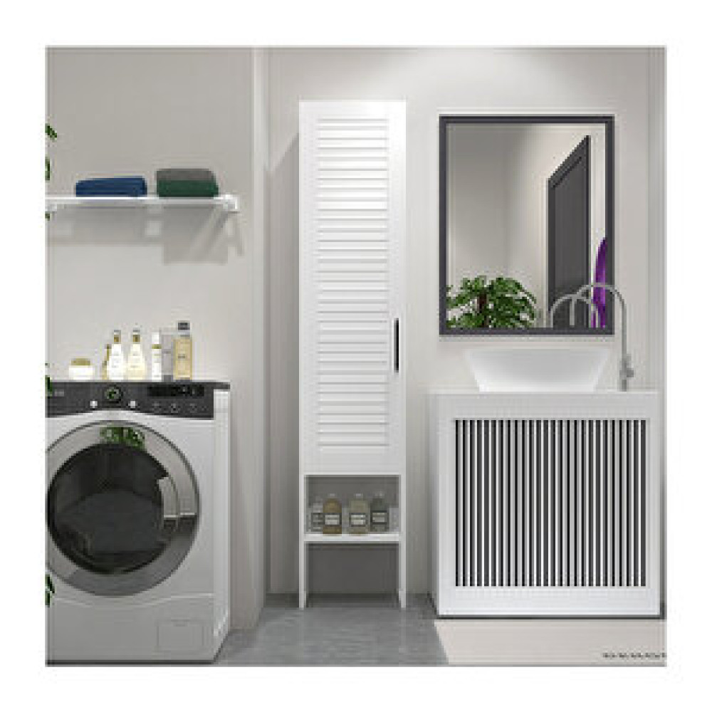 Dekorex BNY130-BEYAZ PANJUR KAPAKLI METAL AYAKLI BANYO DOLABI Banyo Dolabı / Mobilyası Fiyatı