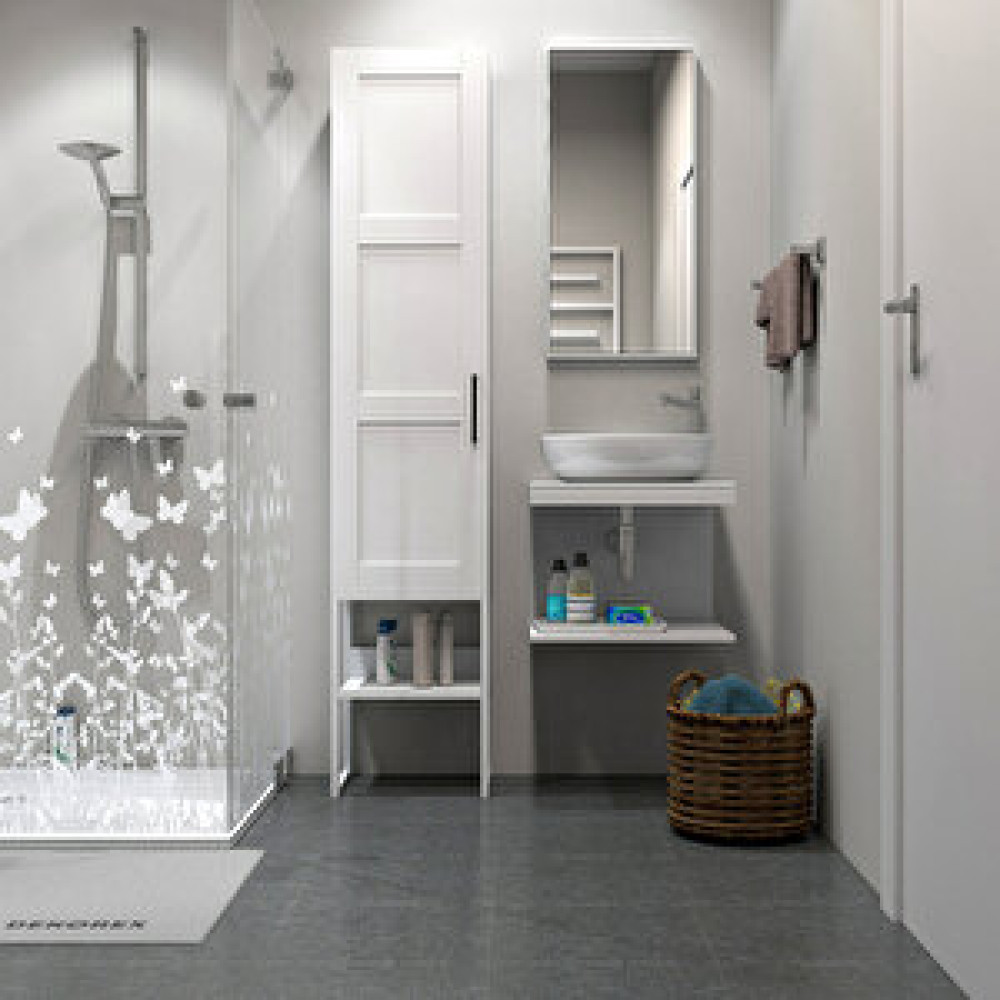 Dekorex BNY131-BEYAZ METAL AYAKLI TEK KAPAKLI BANYO DOLABI Banyo Dolabı / Mobilyası Fiyatı