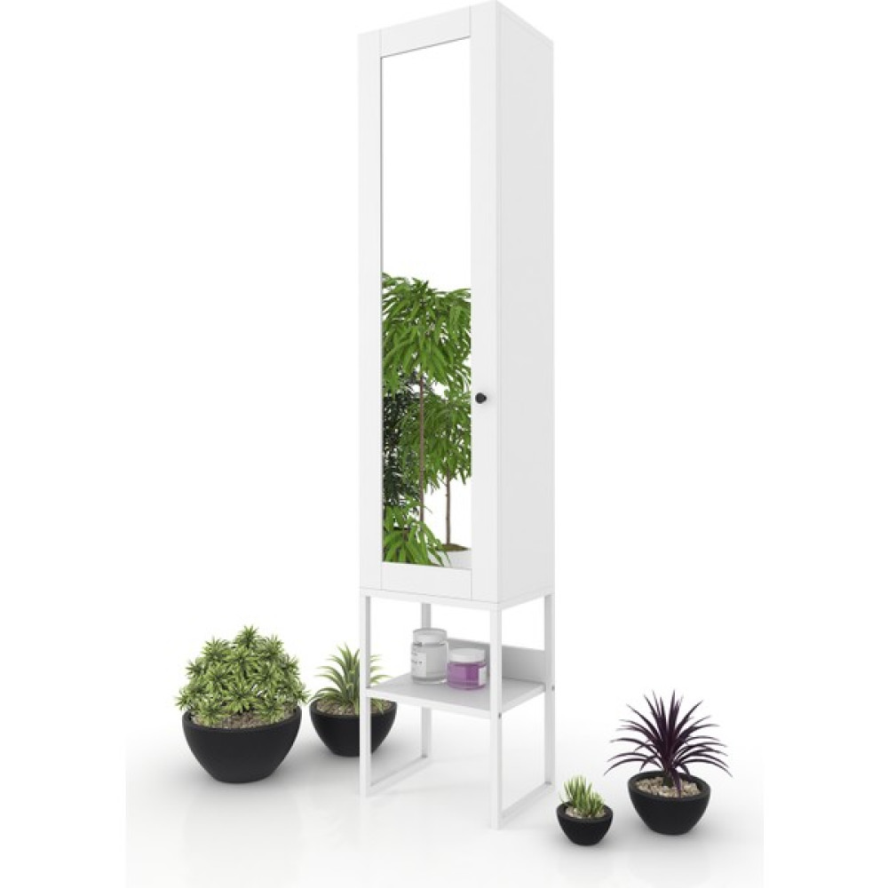 Dekorex BNY134 Beyaz Metal Ayaklı Aynalı Banyo Dolabı Banyo Dolabı / Mobilyası Fiyatı