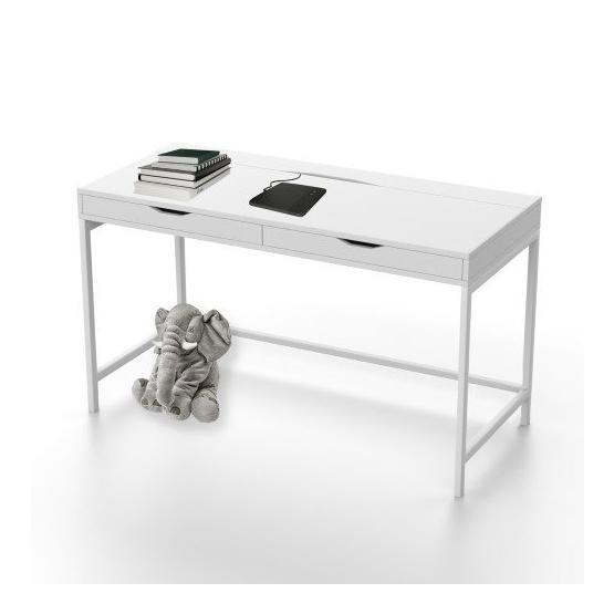 Dekorex CLM106 Beyaz Metal Ayaklı Çalışma Masası