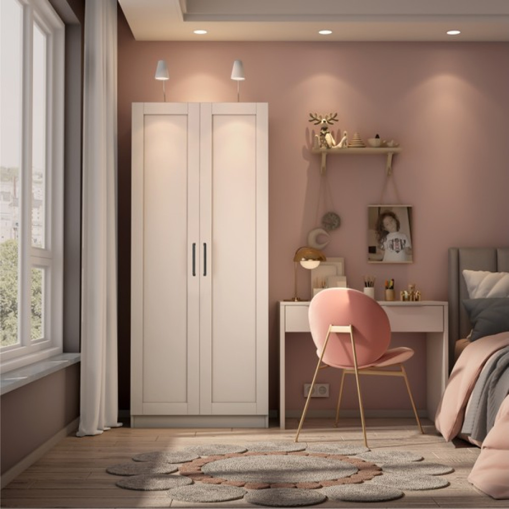 Dekorex MNT-212-BEYAZ -Iki Kapaklı Gardırop Gardrop & Dolap Fiyatı