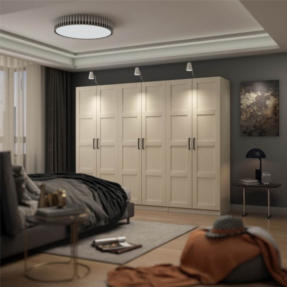 Dekorex MNT-611-BEYAZ -Altı Kapaklı Gardırop Gardrop & Dolap Fiyatı