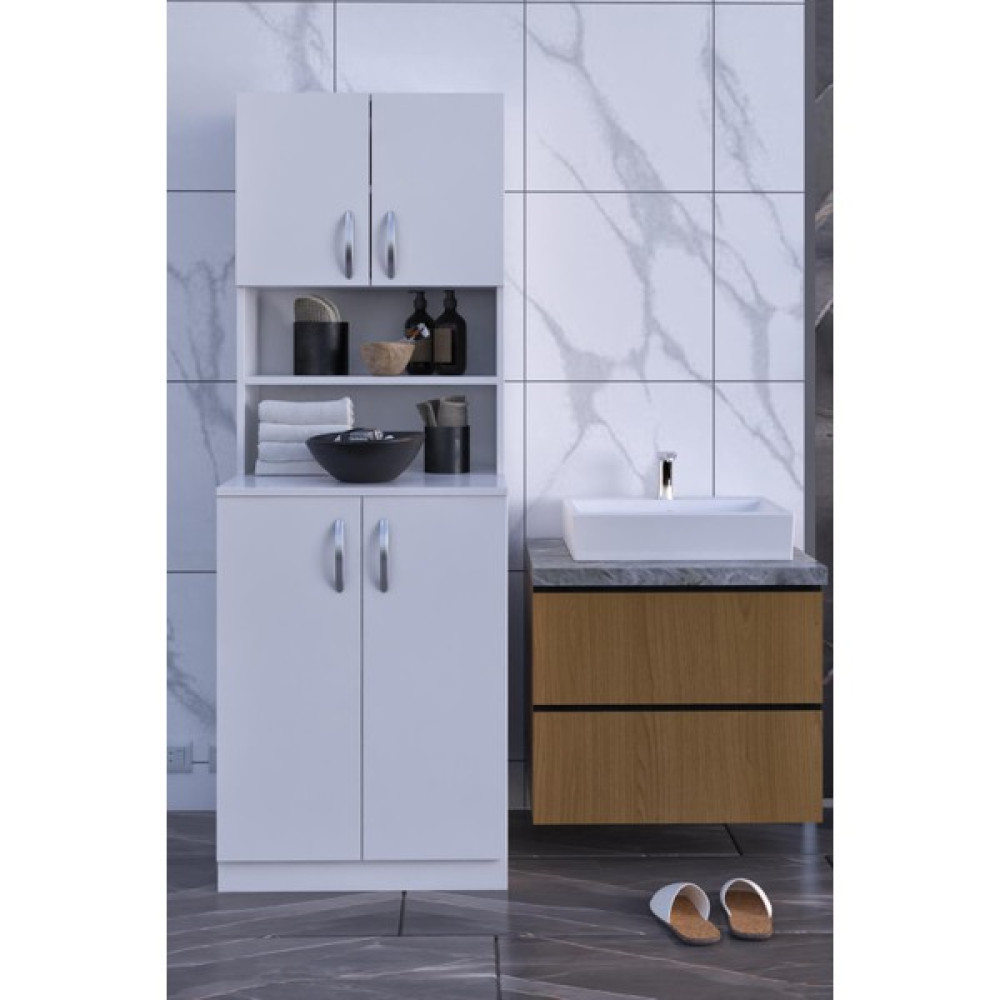Dekorfim Arya Çamaşır Makine Dolabı Banyo Dolabı - Beyaz Banyo Dolabı / Mobilyası Fiyatı