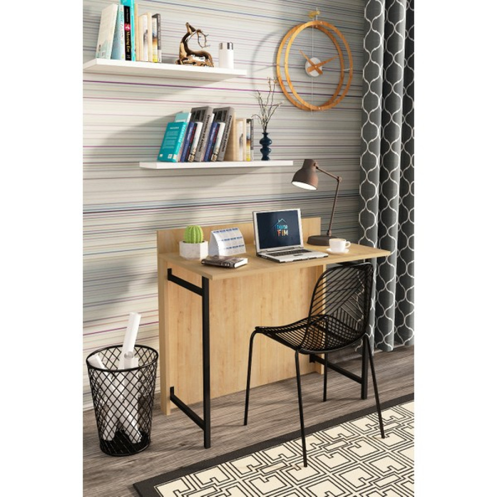 Dekorfim Frezya Katlanır Portatif Çalışma Masası - Y: 72 cm D: 60 cm G: 90 cm - Meşe Çalışma Masası Fiyatı