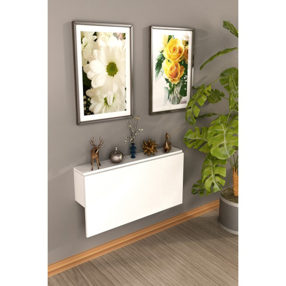 Dekorfim Katlanır Portatif Kırma Masa - Beyaz - 60 x 90 cm Yemek & Mutfak Masası Fiyatı