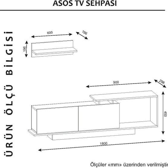 Dekorister Asos TV Ünitesi Beyaz