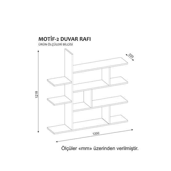 Dekorister Motif Beyaz Kitaplık 2