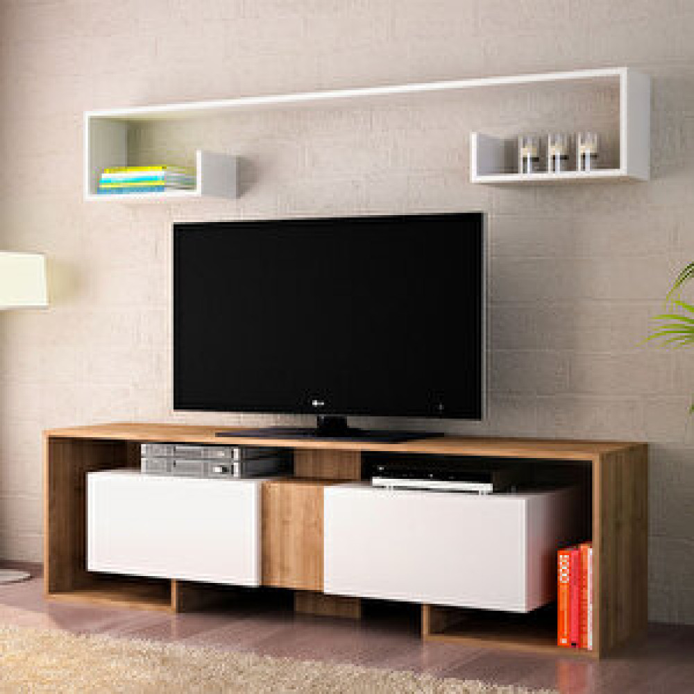 Dekorister Rose Tv Ünitesi Beyaz Ceviz Tv Ünitesi / Sehpası Fiyatı