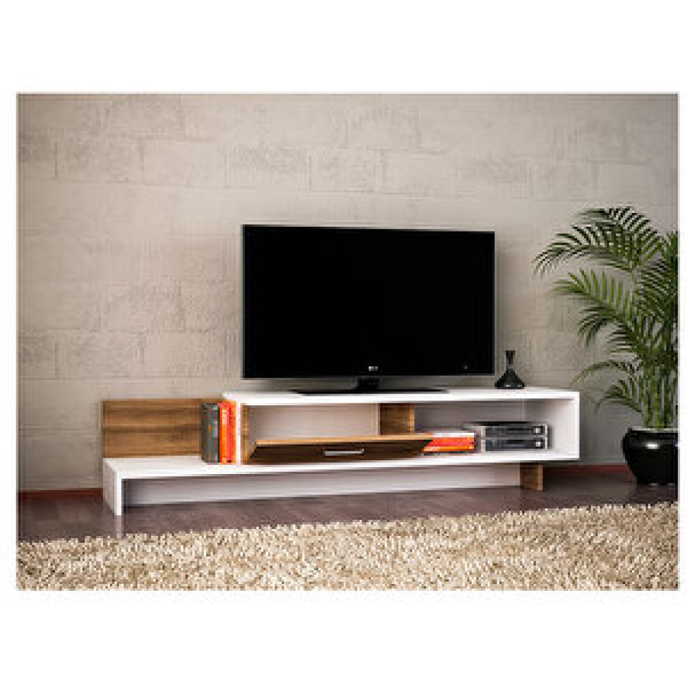 Dekorister Wrap Tv Ünitesi Beyaz Ceviz Tv Ünitesi / Sehpası Fiyatı