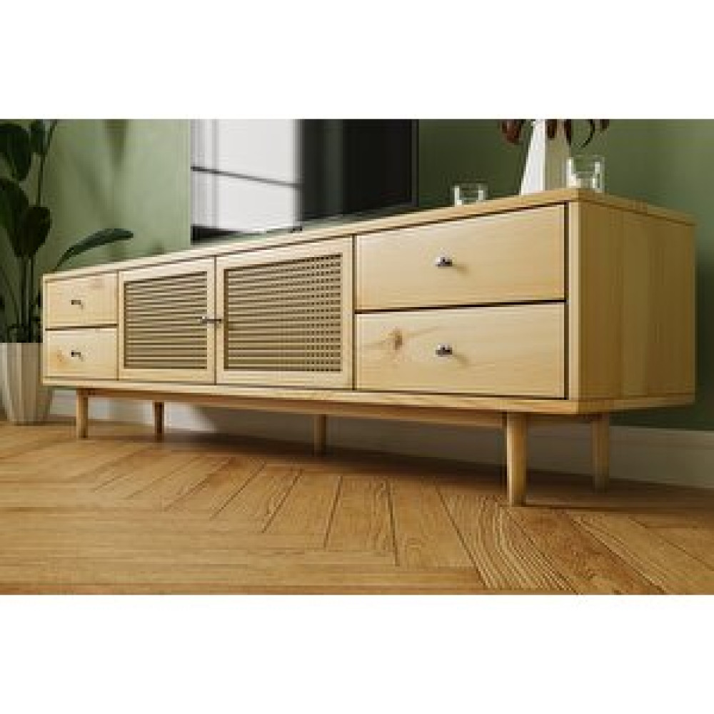 Dekoriz Home Aganta Masif Ahşap Tv Ünitesi Naturel Tv Ünitesi / Sehpası Fiyatı