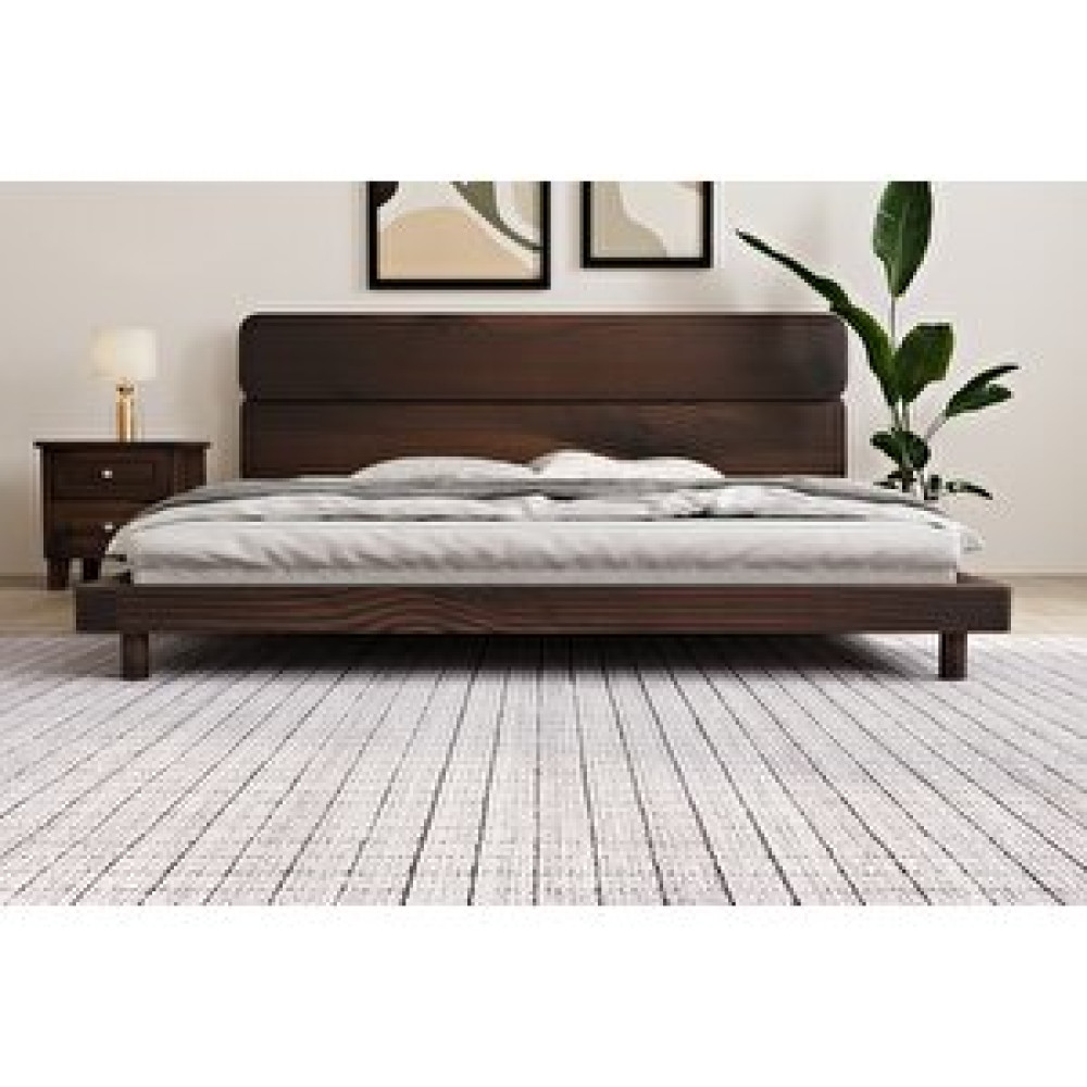 Dekoriz Home Cenova Masif Ahşap Karyola Ceviz 140x200 cm Karyola Fiyatı