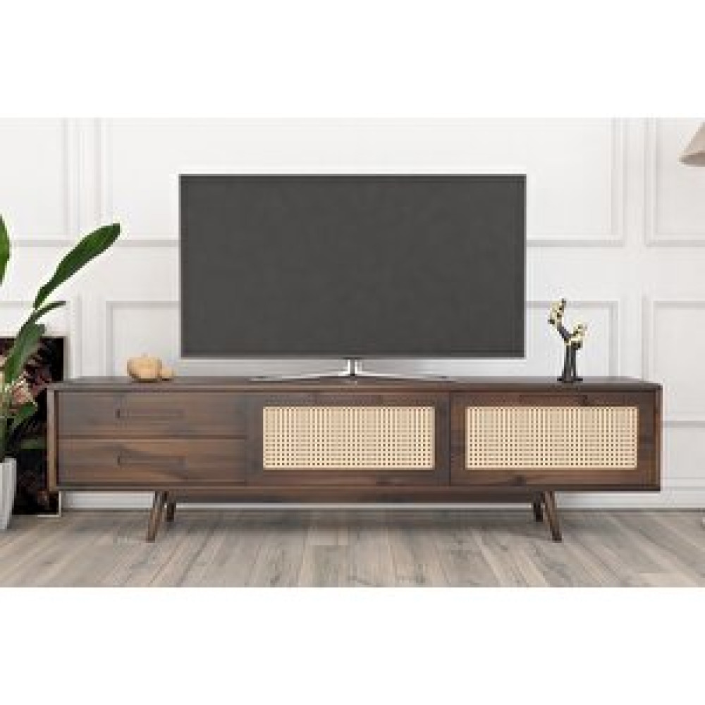 Dekoriz Home Golden Hazeranlı Masif Ahşap Tv Ünitesi Ceviz Tv Ünitesi / Sehpası Fiyatı