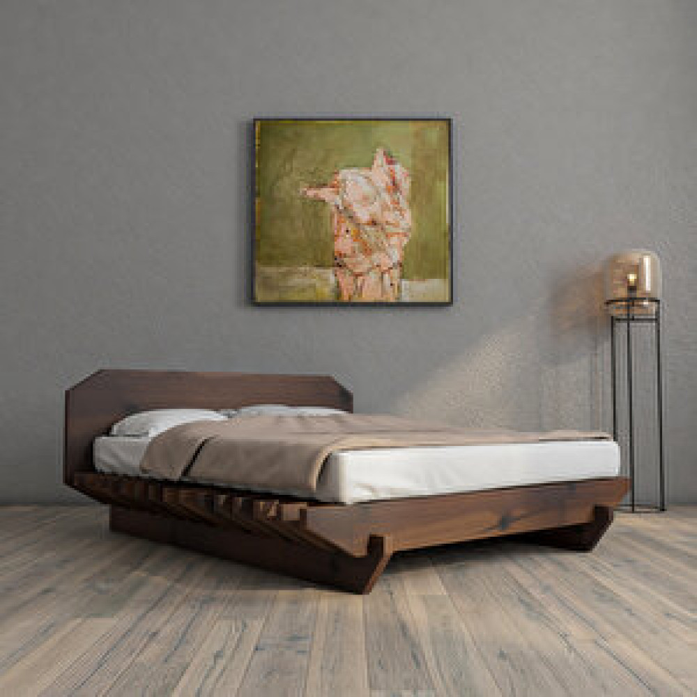 Dekoriz Home Platform Masif Ahşap Ceviz Karyola 180x200 180x200 cm Karyola Fiyatı