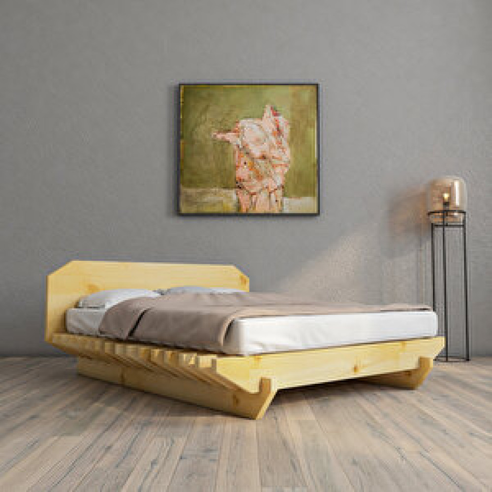 Dekoriz Home Platform Masif Ahşap Naturel Karyola 180x200 180x200 cm Karyola Fiyatı