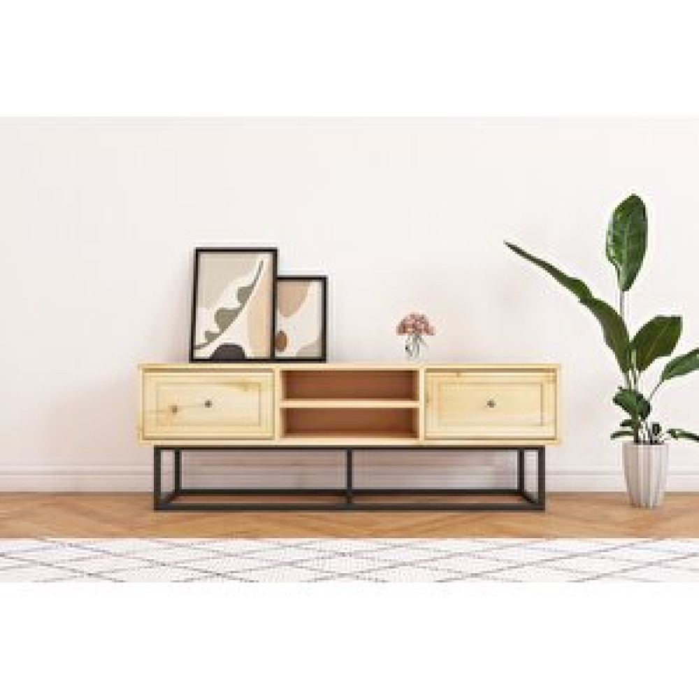 Dekoriz Home Royal Masif Ahşap Tv Ünitesi Natürel Tv Ünitesi / Sehpası Fiyatı
