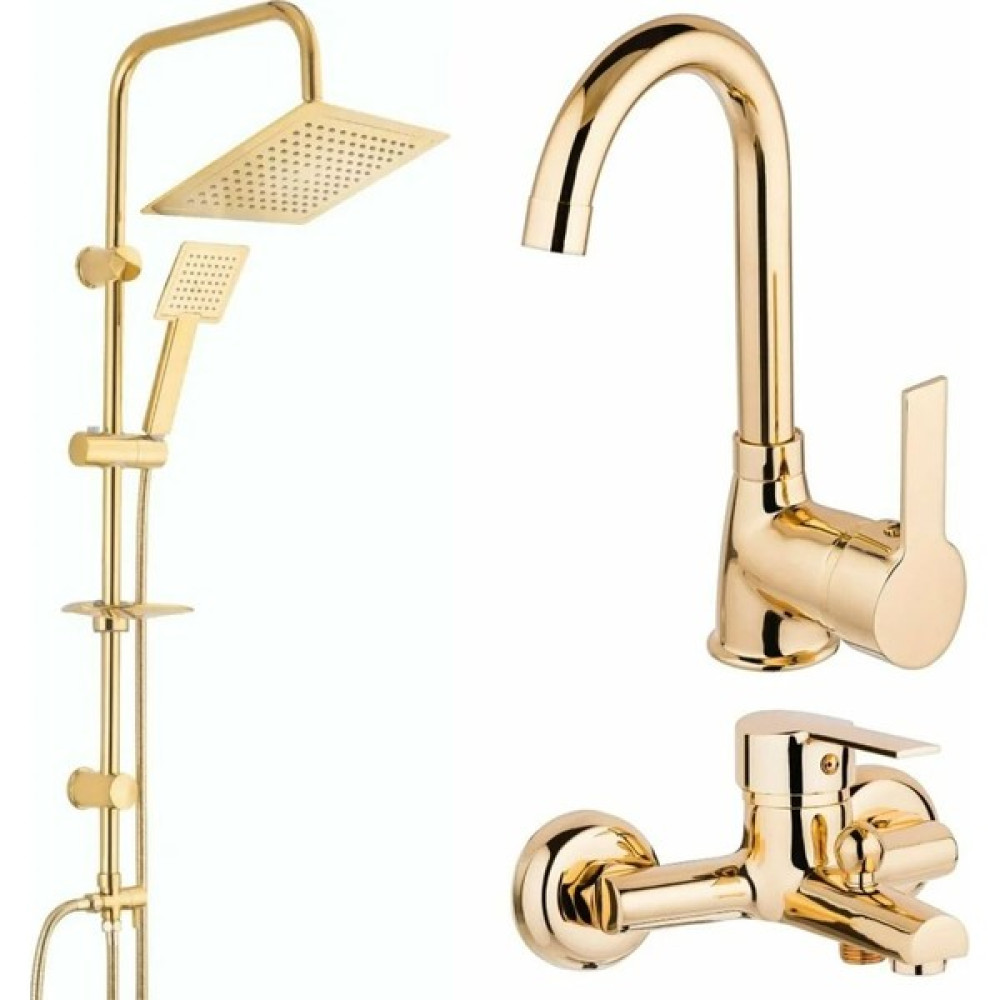 Dekorizen Gold Duş Seti - 1 (Kare) Bataryalar Fiyatı